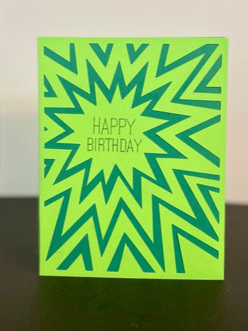 Happy Birthday Starburst Card